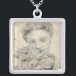 Collar Plateado Estatua en el Jardín I<br><div class="desc">Forma humana</div>