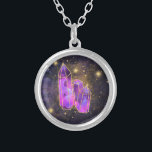 Collar Plateado *~* Estrella Purpurina de Crístales Cósmicos Dust<br><div class="desc">(buscar artículos similares en AP40) * Energy Enhanced BOHO PASTEL PURPLE , VIOLET , DEEP MAGENTA CELESTIAL CRISTALES UNIVERSOS CÓSMICOS con ESTRELLAS PURPURINAS ORO y POLVO MAGICAL DE ESTRELLA DE ORO espumoso. Este diseño de cristal feliz se encuentra en un cielo nocturno azul oscuro morado y color de agua rosa...</div>