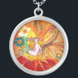 COLLAR PLATEADO FERIA DE LAS FLORES<br><div class="desc">Feria de flores,  alegre y vibrante,  pintura acrílica .(c) de Bulgan Lumini .</div>