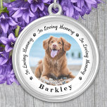 Collar Plateado Foto de perro Personalizado en memoria de Mascotas<br><div class="desc">Honra a tu mejor amigo con un collar de memorias fotográficas personalizados. Este único recuerdo de los mascotas es el regalo perfecto para usted, familia o amigos para rendir homenaje a su ser querido. Esperamos que el collar de fotos conmemorativas de tu perro te traiga paz, alegría y recuerdos felices....</div>