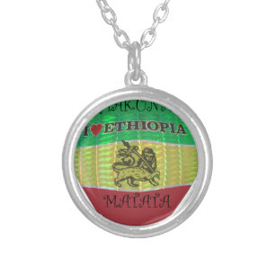 Collar Plateado Hakuna Matata me encantan los colores de Etiopía.p