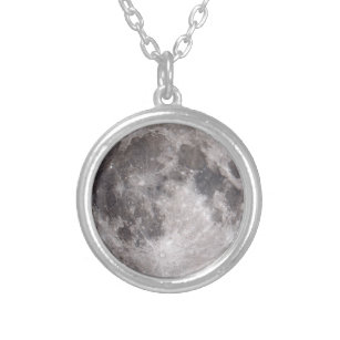 Collar Plateado Imagen de astronomía de luna llena