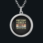 Collar Plateado Impresionante desde 1957 cumpleaños retro de 65 añ<br><div class="desc">1</div>