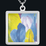 Collar Plateado Indigo falso III<br><div class="desc">Floral</div>