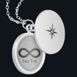 Collar Plateado Infinity Symbol On Faux Metal Texture by STaylor<br><div class="desc">Infinity symbol on brushed metal texture necklace. Delete or change sample text,  font,  font color,  font size to your choice. Images can be rotated,  deleted or re-sized. Images Copyright © Shirley Taylor. All Rights Reserved.</div>