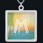 Collar Plateado Inicial | Campos de cítricos I<br><div class="desc">Moderno</div>