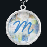 Collar Plateado Inicial | Lámina blanca III<br><div class="desc">Moderno</div>