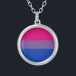 Collar Plateado La bandera del BI vuela para el orgullo bisexual<br><div class="desc">La tienda de BiNet los E.E.U.U. Zazzle aumenta el dinero para BiNet los E.E.U.U., un E.E.U.U. 501c (3) no lucrativo que aboguen para la comunidad bisexual. Utilizamos al bisexual como término del paraguas para cualesquiera que honren su potencial para amar más de un género. La bandera bisexual del orgullo fue...</div>