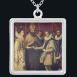 Collar Plateado La boda de Catherine de Medici<br><div class="desc">La boda de Catherine de Medici el | por la ubicación del arte de Jacopo Chimenti Empoli el |: Della Petraia,  número del chalet de colección italiano de la imagen del artista el | de Florencia,  Italia el |: XIR165574</div>