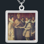 Collar Plateado La boda de Catherine de Medici<br><div class="desc">La boda de Catherine de Medici el | por la ubicación del arte de Jacopo Chimenti Empoli el |: Della Petraia,  número del chalet de colección italiano de la imagen del artista el | de Florencia,  Italia el |: XIR165574</div>