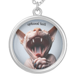 Collar Plateado Laughing Sphynx Pendant