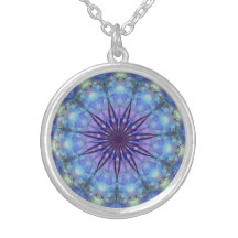 Lavender Starburst Mandala Necklace