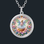 Collar Plateado Leche de verano colorida dos Ilustraciones<br><div class="desc">Sumérjase en la encantadora belleza de un animado ilustracion de verano.</div>