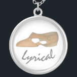 Collar Plateado Lírico Tan moderno profesor de danza zapato regalo<br><div class="desc">Presenta un ilustracion original de un zapato de baile lírico tostado, con LYRICAL en una fuente gris bonito. Ideal para tu bailarina o profesora favorita. ¿No ves lo que estás buscando? ¿Necesita ayuda con la personalización? Haga clic en "Recaucaheartsny" (esquina superior derecha) y luego "contacte con este diseñador" para tener...</div>