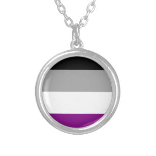 Collar Plateado Marca de orgullo asexual