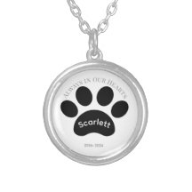 Minimalist Black & White Paw Print Tribute