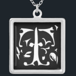 Collar plateado monograma<br><div class="desc">Collares Keepsake Elija ya sea el acabado plateado de oro o el Personalizado exclusivo de plata estéril !st Navidades Boda regalo Keepsake Wedding Party Necklaces - para cambiar el color de fondo - haga clic en personalizar - haga clic en editar - elija la última herramienta en el menú desplegable...</div>