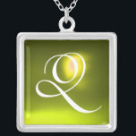 COLLAR PLATEADO MONOGRAMA MÁGICO AMARILLO TOPAZ GEM STONE<br><div class="desc">Diseño elegante y único con piedra de piedra. Modelación y renderización de nodrizas muy precisas en el estudio 3D Max de Bulgan Lumini.Parte de la serie Hyper Talismans.</div>