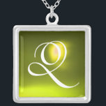 COLLAR PLATEADO MONOGRAMA MÁGICO AMARILLO TOPAZ GEM STONE<br><div class="desc">Diseño elegante y único con piedra de piedra. Modelación y renderización de nodrizas muy precisas en el estudio 3D Max de Bulgan Lumini.Parte de la serie Hyper Talismans.</div>