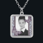 Collar Plateado Necklace_Small cuadrado adaptable<br><div class="desc">Collar Size_ PEQUEÑO •Cuadrado - 1, 38" x 1, 38" (los 3.5cm los x 3.5cm) •18" cadena esterlina de la placa de plata con 3" corchete del suplemento y de la pinza de langosta •Impresión vibrante, a todo color •Viene con un bolso negro del regalo del fieltro •satisfacción 100% garantizada...</div>
