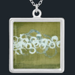 Collar Plateado Orbes verdes I<br><div class="desc">Decoración del hogar</div>