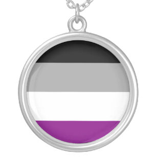 Collar Plateado Orgullo asexual