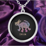 Collar Plateado Perro de diseño azteca de Guay<br><div class="desc">Guay,  multicolor,  perro de diseño azteca. Añade tu nombre para personalizar.</div>