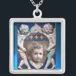 COLLAR PLATEADO RENAISSANCE FLORENCE RENAISSANCE PEQUEÑA PLANTILLA<br><div class="desc">Elegante y clásica obra maestra florentina italiana de Bottega della Robbia ( Florencia - Italia ).</div>