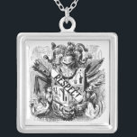 Collar Plateado Respeto al escudo de armas, consideración y honor<br><div class="desc">¿Recibes el respeto que mereces? Usa este pendant y pide tu respeto de una manera humorística y ligera. Ellos se reirán y entonces tu mundo cambiará y tu obtendrás ese respeto alusivo y el honor que te merecen. Renacimiento</div>