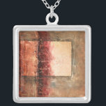 Collar Plateado Resumen del paisaje rojo<br><div class="desc">Ethan Harper pintó este impresionante paisaje rojo abstracto. Una entrada rectangular crea una parte más ligera de la pieza. ¡Un artículo muy optimista,  ordena tu copia hoy!</div>