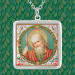 Collar Plateado Santo Tomás del Apóstol (JMAS 12)<br><div class="desc">Santo Tomás del Apóstol, también llamado Didímus (el "gemelo"), fue uno de los Doce Apóstoles de Jesucristo según el Nuevo Testamento. Después de dudar inicialmente de la Resurrección hasta que tocó las heridas de Cristo para sí mismo, Santo Tomás pasó a evangelizar a Partia, Persia e India con celo misionero....</div>