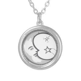 Collar Plateado [Silver Plated] Celestial Moon