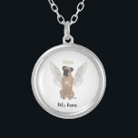 Collar Plateado Simpatía de Fawn Masked Boxer<br><div class="desc">Hay algunos que traen una luz tan grande al mundo, que aun después de que se hayan ido, su luz permanece. Deje que un collar dulce le traiga consuelo a su pesado corazón mientras se toma un momento para recordar a su querido compañero de frontera. Para los regalos más reflexivos,...</div>