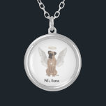 Collar Plateado Simpatía de Fawn Masked Boxer<br><div class="desc">Hay algunos que traen una luz tan grande al mundo, que aun después de que se hayan ido, su luz permanece. Deje que un collar dulce le traiga consuelo a su pesado corazón mientras se toma un momento para recordar a su querido compañero de frontera. Para los regalos más reflexivos,...</div>