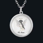 Collar Plateado Simpatía de punteros en alemán blanco y negro<br><div class="desc">Hay algunos que traen una luz tan grande al mundo, que aun después de que se hayan ido, su luz permanece. Deje que un collar dulce le traiga consuelo a su pesado corazón mientras se toma un momento para recordar su amado puntero portaatélites negro y blanco. Para los regalos más...</div>