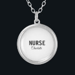 Collar Plateado Soy un experto médico de enfermería añada su nombr<br><div class="desc">Plantillas simples de profesión para tu profesión</div>