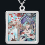COLLAR PLATEADO TALLA DE LA JERINGA ORIENTAL<br><div class="desc">Ilustracion de arte colorido,  vibrante y caprichoso para el cuento de hadas turco "Golden Apple" .</div>