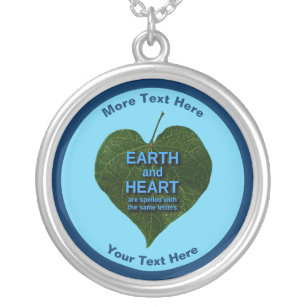 Collar Plateado Tierra - Anagram del corazón