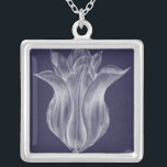 Collar Plateado Tulipán III monocromo<br><div class="desc">Floral</div>