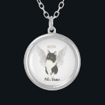 Collar Plateado Tuxedo Ragamuffin Simpatía de gato medio doméstico<br><div class="desc">Hay algunos que traen una luz tan grande al mundo, que aun después de que se hayan ido, su luz permanece. Deje que un collar dulce le traiga consuelo a su corazón pesado mientras se toma un momento para recordar a su querido gato moreno blanco y negro de pelo medio....</div>