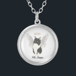 Collar Plateado Tuxedo Ragamuffin Simpatía de gato medio doméstico<br><div class="desc">Hay algunos que traen una luz tan grande al mundo, que aun después de que se hayan ido, su luz permanece. Deje que un collar dulce le traiga consuelo a su corazón pesado mientras se toma un momento para recordar a su querido gato moreno blanco y negro de pelo medio....</div>