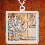 Collar Plateado Un primer martirio de St. Thomas Becket en el arte<br><div class="desc">NOTA BIEN: Dada la complejidad del diseño, el GRAN tamaño funciona mejor. En Bures, Normandía, en su corte de 1170 Navidades, Enrique II, Rey de Inglaterra, había despotricado: "¿Qué miserables drones y traidores he nutrido y criado en mi casa que dejaron que su Señor fuera tratado con tan vergonzoso desprecio...</div>