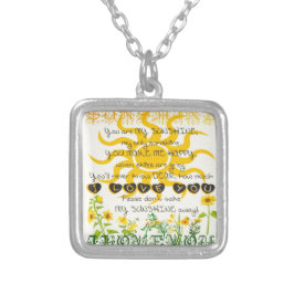 Collar Plateado Usted es mi sol…