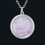 Collar Plateado Van Gogh Almond Blossoms Lavender<br><div class="desc">Flores de almendras de lavanda de Vincent Van Gogh alteración del color copyright 2Sweet4wordsDiseños/ Flores de almendras PureVintage Love Lavender para un toque artístico al estilo personal, fiesta de bodas, Baby Shower, regalos de oficina o Fiesta de primavera: Celebre sus ocasiones especiales con la belleza encantadora de las flores de...</div>