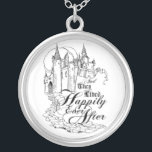Collar Plateado Vintage Once Upon a Time Appartal, Decor y Regalos<br><div class="desc">¡Este diseño vintage de Once Upon a Time es tan lindo! Presenta una novia vintage y un novio con velo y sombrero de alto nivel de manera de cuento de hadas, con un castillo y texto que lee Once Upon a Time. Muchos de estos artículos que tienen dos imágenes tienen...</div>