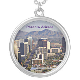 Collar Plateado Vista del centro de Phoenix, Arizona