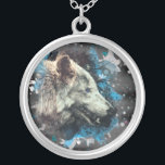 Collar Plateado *~* Volf Totem Azul Abstracto Poliéster Boho redon<br><div class="desc">JEWELRY WITH INTENTION (R) - Collares de joyas de alta potencia redondos y dorados amarillos. * El chamán tribal Boho Bohemian nativo americano SILVER PLANTADO ROUND NECKLACE Tótem artístico y abstracto de lobo. Como curandero profesional de energía espiritual a distancia desde 2001, he aprendido, desarrollado y utilizado el poder de...</div>