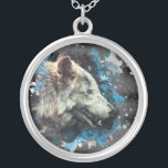 Collar Plateado *~* Volf Totem Azul Abstracto Poliéster Boho redon<br><div class="desc">JEWELRY WITH INTENTION (R) - Collares de joyas de alta potencia redondos y dorados amarillos. * El chamán tribal Boho Bohemian nativo americano SILVER PLANTADO ROUND NECKLACE Tótem artístico y abstracto de lobo. Como curandero profesional de energía espiritual a distancia desde 2001, he aprendido, desarrollado y utilizado el poder de...</div>
