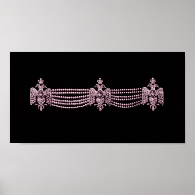 Collar rosa del cartero ~ Poster de impresión (Frente)