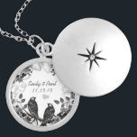Collares de Aniversario de las Aves Vintage bodas<br><div class="desc">Collares de sake Elija Plata o Plata Estridente</div>